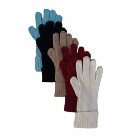 Comfy Winter Gloves 6 pairs Women's Cute Plush Cuff Wrist Fashionable Warm and Comfy.