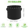 Molgoc 15 Gallon Plant Grow Bags 5-Packs with Holes,Thichkened Non-Woven