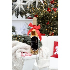 JoliCoon Merry Christmas Set of 5 Bottle Labels 8.5 x 12 cm - Christmas Decoration