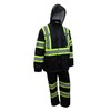 (Set of 2) Troy Safety RW-CLA3-TBK66 Class 3 Rain Suit,