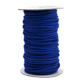Mandala Crafts 3mm 50 Yards Royal Blue Soft Drawstring Replacement Rope Upholstery Crochet Macramé Cotton Welt Trim Piping Cord
