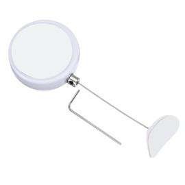 PATIKIL 1.5m / 4.9Ft Retractable Remote Control Tether, Security Remote Cable Lock Adjustable Cable Leash Length for TV Remote Control Gaming Controller, White (Curved Rubber Cap)