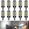 UNXMRFF T10 921 LED Bulbs White 922 912 194 LED Bulb 24-SMD Camper Light Bulbs for 12V RV Light Bulbs, Travel Trailer RV Interior Ceiling Dome Lights, Car Map lights, Dome lights, (Pack of 10)