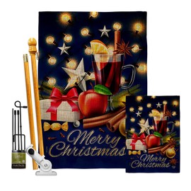 Ornament Collection Christmas Wishes Burlap Garden House Flag-Kit Winter Santa Marry Xmas Present Reindeer Season Wintertime Snow Decoration Banner Small Yard Gift Double-Sided, Made in USA