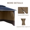 BPS 10' x 10' Gazebo Privacy Curtains with Double Zipper,