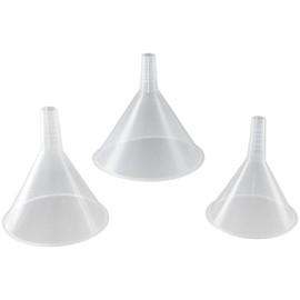 SHUATI Kitchen Cooking Funnel 100mm, 120mm, 150mm Clear Lab PP Funnels Transparent Plastic Funnels Set Filling Bottles