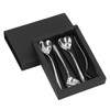 4 Pcs Coffee Stirring Spoons, Stainless Steel Dessert Spoons Heart
