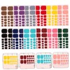 WOONEKY 5sets Charming Toe Nail Wraps Full Covers DIY Press