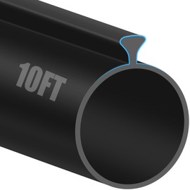 MYFAMIREA 10FT Garage Door Seals Bottom Rubber, 0.2" Triangle Weather Stripping Seals for Single Track Weatherproofing Threshold Replacement Strip Fits 10FT Wide or Smaller Doors, Black