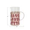 Creative Co-Op Glass Pitcher with Woven Sleeve, Red and Natural