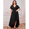 ZOMVA Plus Size 1X-4X Sparkly Glitter Formal Maxi A Line