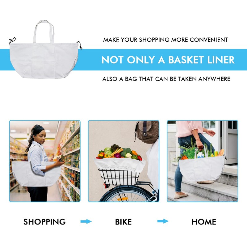 MATTISAM - Bolsa de forro para cesta de bicicleta, forro