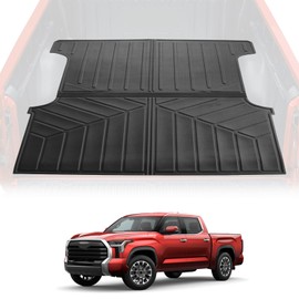 5.5 FT Truck Bed Mat Compatible with 2022-2025 Tundra CrewMax Cab, 66 Inches All Weather TPE Heavy Duty Pickup Truck Bed Liner