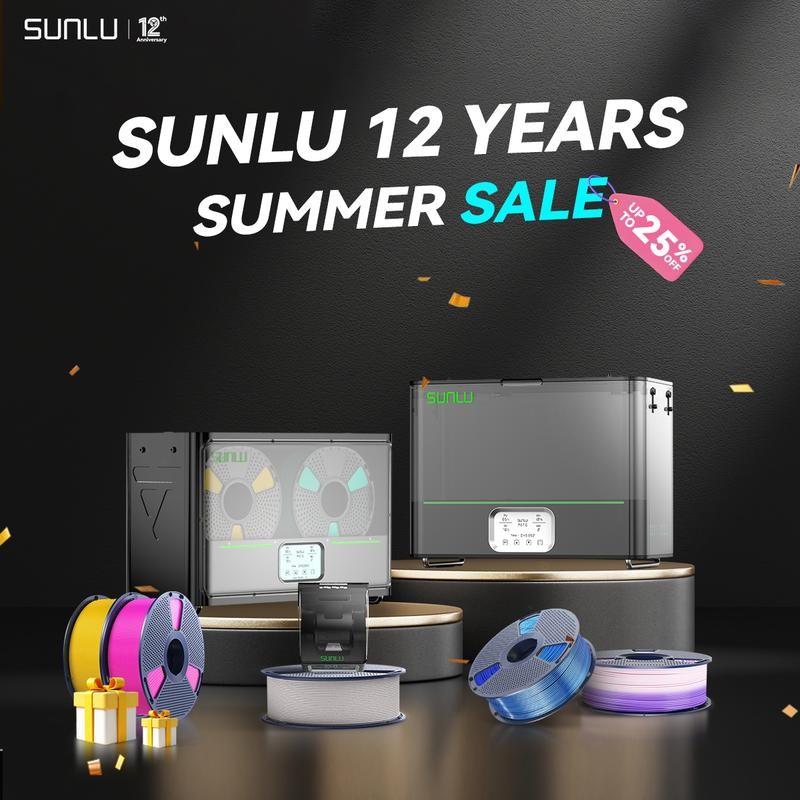 SUNLU PLA+ (PLA Plus) 3D Printer Filament 1KG Massive color