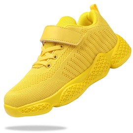 Santiro - Zapatos deportivos para niños y niñas, Amarillo, 17.5 MX Niño pequeño