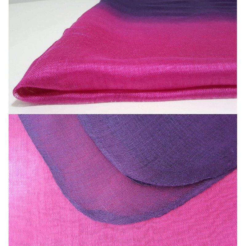 GFM Two Tone Silk Scarf Shawl for Evening Wedding Bridesmaids