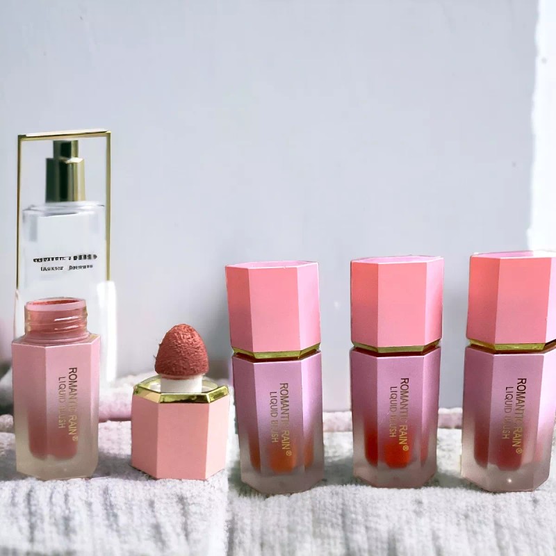 Rubor Colorete Liquido Blush Larga Duracion 4 Piezas