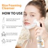 Rice Facial Cleanser, Exfoliation Foaming Face Wash & Makeup Remover,
