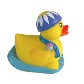 3" Pool Party Rubber Duck [Floats Upright] - Baby Safe Bathtub Bathing Toy