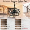 AHAWILL 20" Gazebo Fan with Light,Plug and Play,Outdoor Hanging Fan