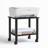 YUFAM 2 Tier Printer Stand with Storage,Under Desk Shelf Printer