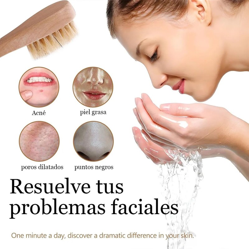 4pcs Cepillo Corporal De Cerdas Natural Exfolia Piel Muerta