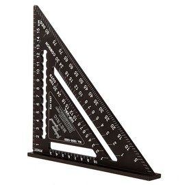 Johnson Level & Tool 1956-1800 18cm Metric Johnny Square, Professional Easy-Read Aluminum Rafter Square w/out Manual