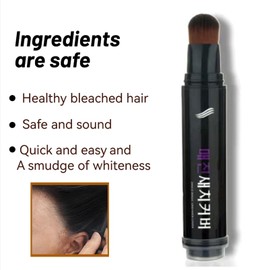 Disposable Hair Root Touch Up Stick, Instant White Hair Coverage Hair Color Pen Stick For Women Men, Temporary Hair Dye Pen for Grey Coverage, Natural-Looking Root & Beard Touch Up(Dark Brown)