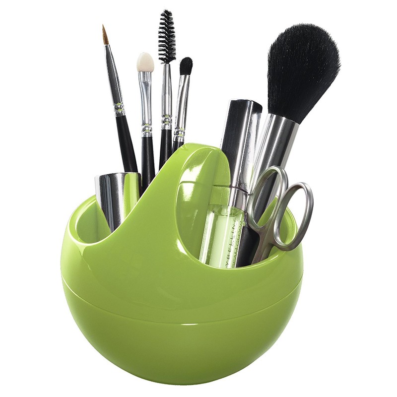 Spirella 10.16913 Bowl-Shiny Makeup Container, Kiwi