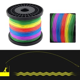 Super Strong Braid Fishing Line 4 Strands PE Line 100M/300M/500M/1000M Saltwater Fishing Tackle Fishing Line Green/Colored (Multi-Color, 300M/328Yard-2.0# (0.23mm/28lb))
