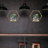 STOBAZA 2 Pack Hexagonal Wall Mounted Gold Shelves Wall Decor