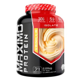 Proteína Isolate Maximo Protein 2.2kg 71 Servicios Sabores Vainilla