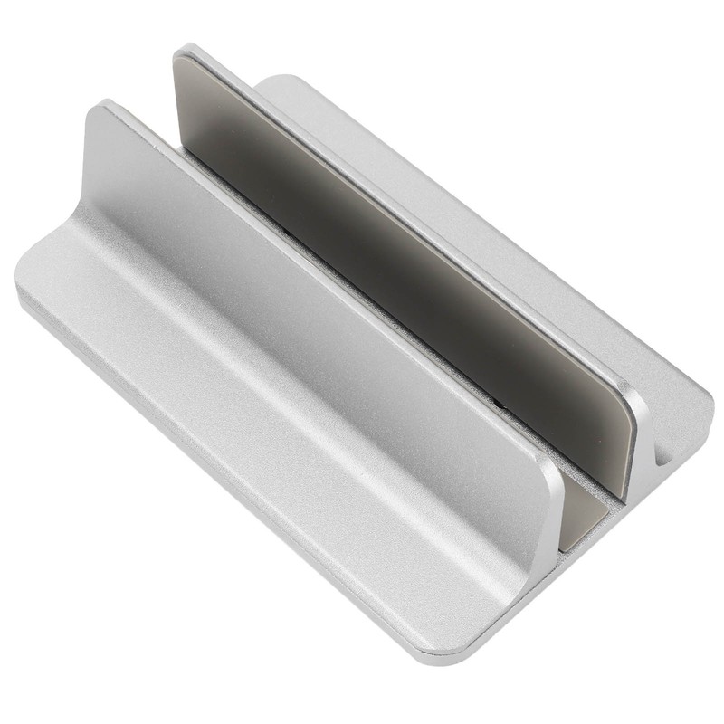 Vertical Laptop Stand Grey Regulable Base 3D Curved Appearance Bottom