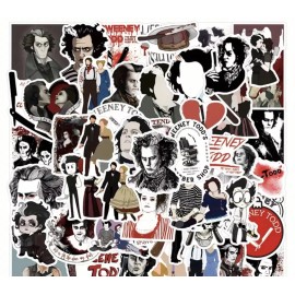 10 Random Sweeney Todd Themed Stickers