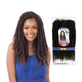 Freetress Braid Synthetic Crochet 3X Large Passion Twist 14" (2 Dark Brown)