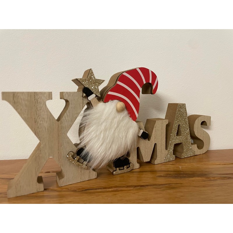 khevga Christmas Decoration Lettering Xmas Santa Claus Table Decoration Christmas
