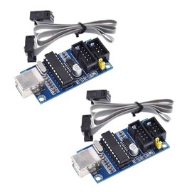 2PCS USBTiny USBtinyISP AVR ISP Programs Bootloader 6Pin Programming Cable, 764921315260