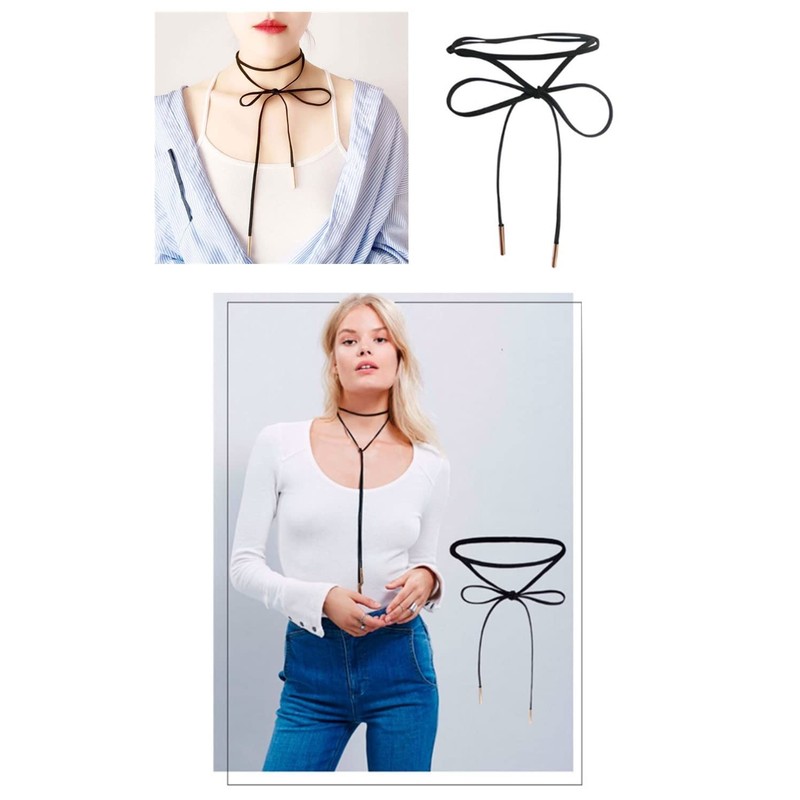 YFFSFDC Choker Necklace, Black, 20-piece Set, Simple, Stylish, Women's Choker,