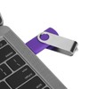 USB Flash Drive Candy Purple Rotatable Portable Storage Memory Stick