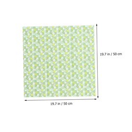 IWOWHERO 7 Pcs Creative DIY Cotton Cloth Patchwork Fabric for Quilting and Sewing Projects Assorted Green Printing Cloth for Home Decor Costumes and Crafts