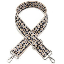 LVYOUME Strap Silver Hardware 2" Wide Replacement Crossbody Straps Adjustable Shoulder Strap Extra Long Bag Strap for Crossbody Handbags