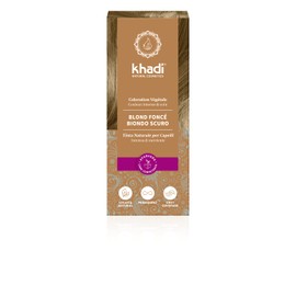 khadi Plant-Based Hair Colour, Dark Blonde, Hair Colour for Blonde Without Red Nuances, Natural Hair Colour, 100% Vegetable, Natural and Vegan, Natural Cosmetics, 100 g