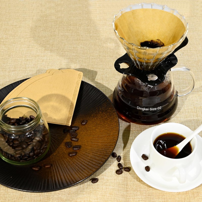 Dingkei 200 Count Cone Coffee Filters Size 02, Coffee Filters