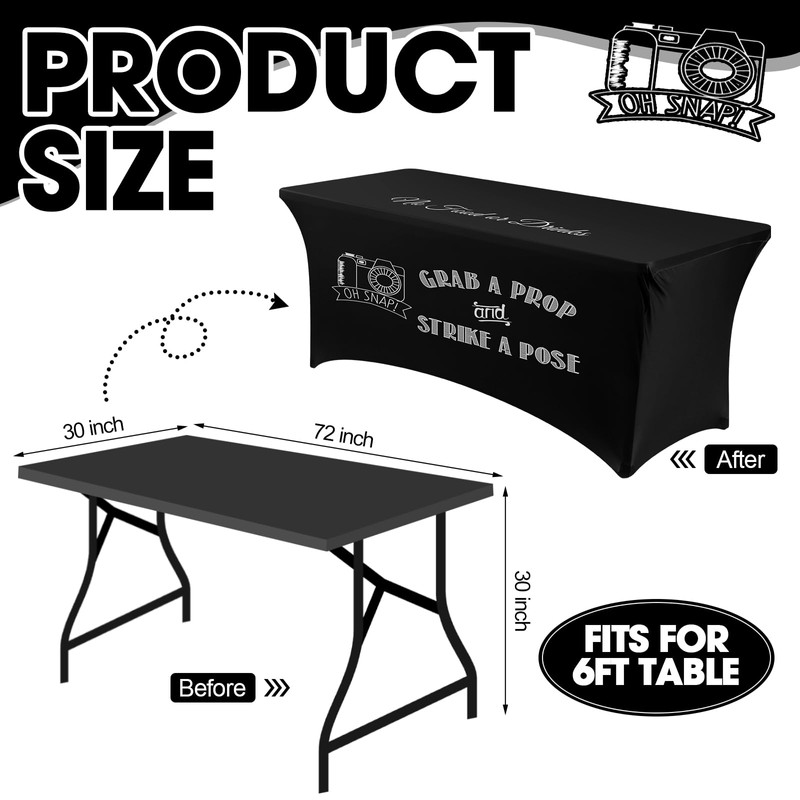 Oudain Photo Booth Table Cloth Photo Booth Props Accessories 6ft