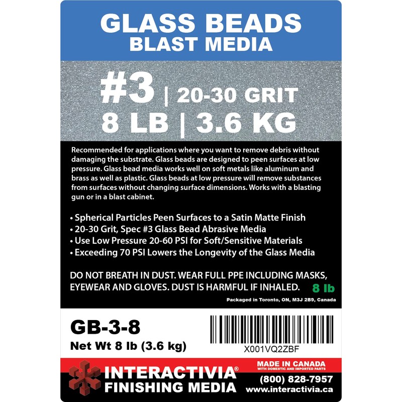 INTERACTIVIA #3 Glass Beads - 8 lb or 3.6 kg