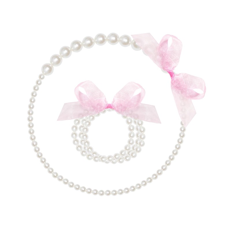 Bnsikun Girls Tea Party Fascinators Hats Lace Gloves Pearl Necklace