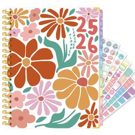 Teacher Planner 2025-2026 Academic Year, Academic Planners for Teachers from July 2025 to June 2026, 8.5"x11" Large Weekly & Monthly Lesson Planner with Pocket & Stickers for School Teachers Supplies