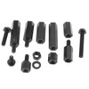260pcs Black M-F Hex Spacers Screw Nut M3 Nylon Stand-off