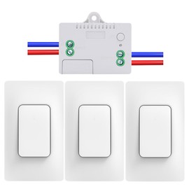Cerhot Self Powered Wireless Light Switch Kit Remote Light Switches Wireless No Wiring No Battery Kinetic Light Switch Wireless Radio Wall Switches for Home Lighting