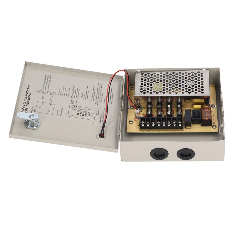 4 Channel 12V CCTV Power Supply 3A Fuse Closed Circuit